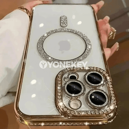 iPhone üçin ýumşak magnitli diamond korpus, glitterli