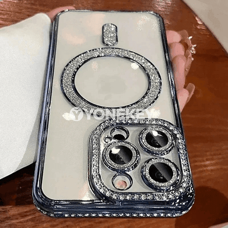 iPhone üçin ýumşak magnitli diamond korpus, glitterli