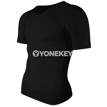 Erkekler üçin V- boýun şekillendiriji ýeňsiz sport köýnegi