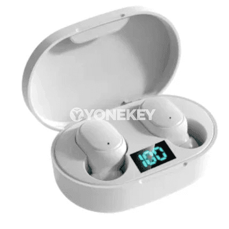 E6S TWS simsiz Bluetooth gulaklyklar, mikrofonly, sesi peseldiji
