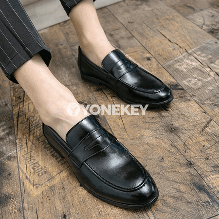 Erkekler üçin klassik slip-on köwüşler, ofis we toý üçin
