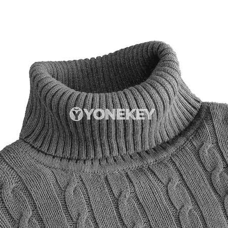 Erkekler üçin ýyly boýunly uzyn ýeňli switer, gündelik gyş modeli