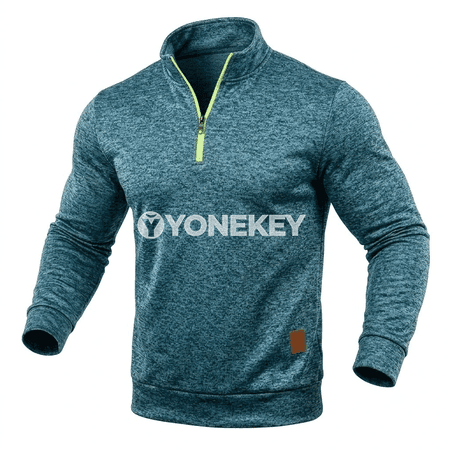 Erkekler üçin ýeňil half zip switer, ýyly we rahat gündelik modeli