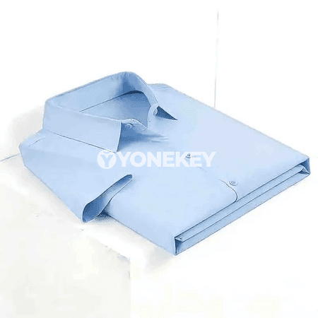 Erkekler üçin ýeňil tealy gysga ýeňli klassik köýnek, slim fit