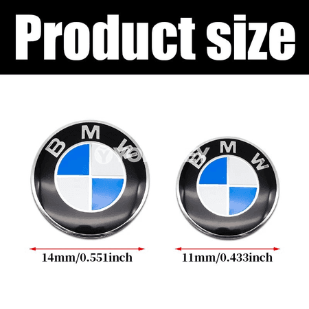 BMW açar üçin 11/14 mm emblem sticker, M Performance 50 ýyllyk