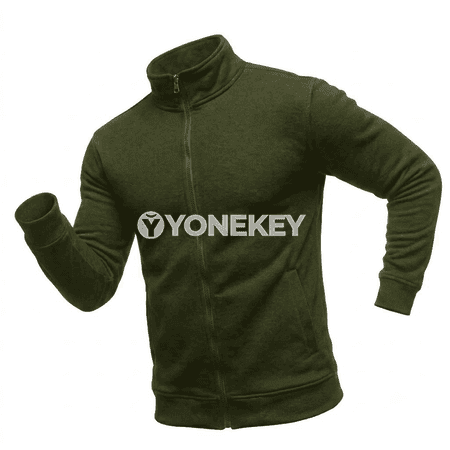 Erkekler üçin fermuarly sport jaket — ýeňil, ýyly, uzyn ýeňli