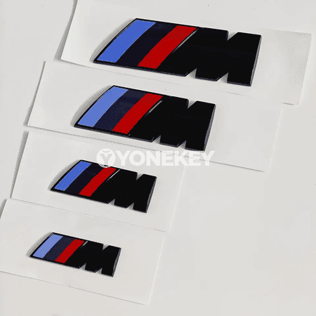 BMW M logolu awto stikeri 45-90 mm, 2-1 bölek metal nyşan