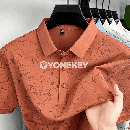 Erkekler üçin ýeňil polo köýnek, çaply, dem alýan, çalt gurýan