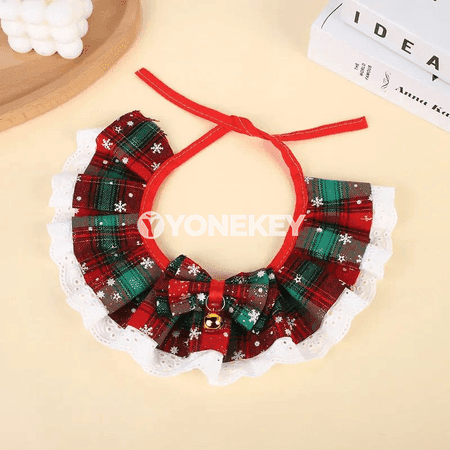 Täze Täze ýyl pişik ýakasy jaňly — ownuk itler üçin ýumşak bandana