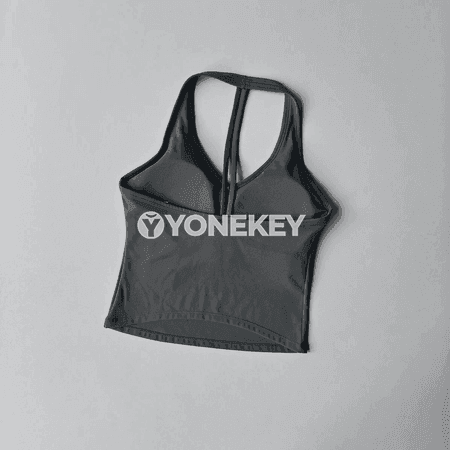 Zenanlar üçin dem alýan sport bra, arka açyk ýoga top