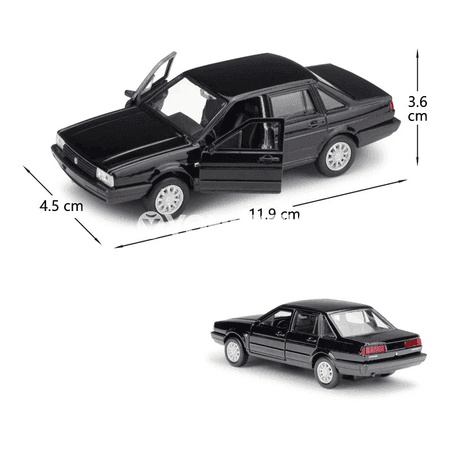 Volkswagen Santana 1:36 metal model awtoulag oýunjak, gara