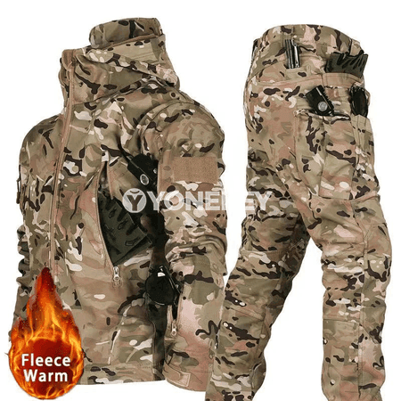 Erkekler üçin gyş taktiki fleece kostýum, 2 bölek