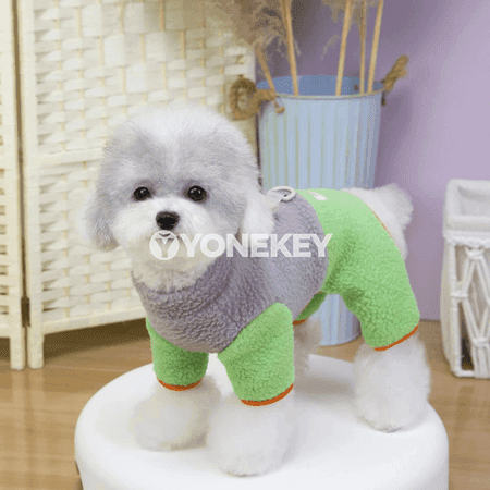 Kiçi itler üçin ýyly fleece penjek, köýnek görnüşli haýwan eşigi