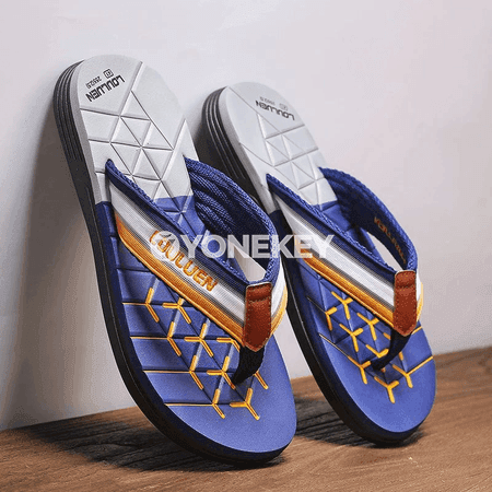 Erkekler üçin tomuslyk flip-flop şypbyklary, çykalga üçin rahat model