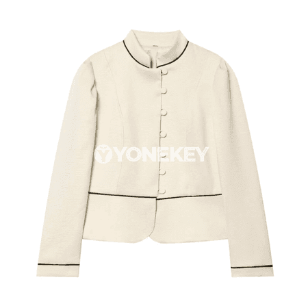 Zenanlar üçin stilli slim blazer jaket, ýaz-tomus üçin gysga köýnekçe
