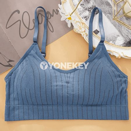 Zenanlar üçin tikinsiz sport bra, ýeňsiz kamisol görnüşi