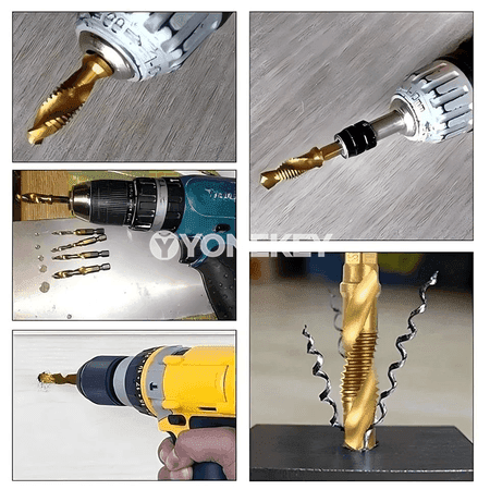 6 bölekli sap kesiji buraw toplumy, HSS, metal we agaç üçin