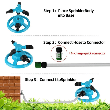 360° Awtomat Öwrülýän Suw Sepiji – Bag we Gasana