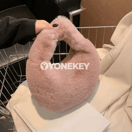 Ýumşak tüýli kiçi sumka, zenanlar üçin gündelik tote modeli