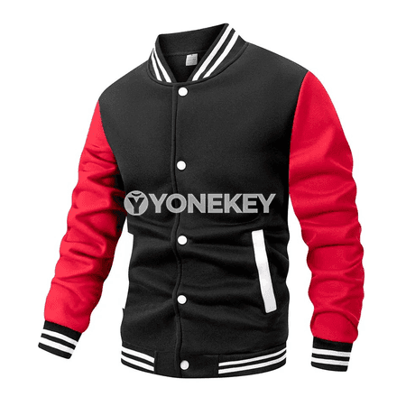 Erkekler üçin ýaz- güýz gündelik bomber jaket, giň biçim