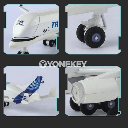1:72 Airbus Beluga metal model uçarjaý, çagalar üçin kolleksiýa sowgat
