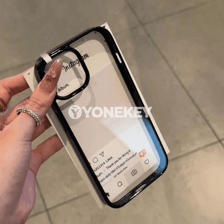 iPhone 11–16 üçin açyk akril gorag koveri
