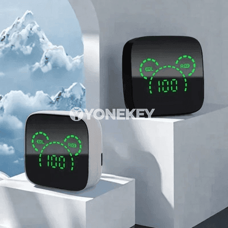 TWS Bluetooth simsiz nauşnikler, suw çydamly, LED displeýli