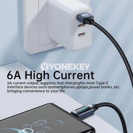 NNBILI 120W USB-C super zarýad kabeli, maglumat geçirişli