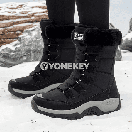 Aýal-gyzlar üçin ýyly gyş topukly boots köwüşler, suwdan goraýjy