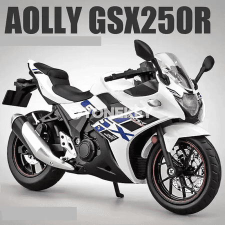 1:12 Suzuki GSX-250R sesli-ýagtyly model motosikl, plastik oýnawaç