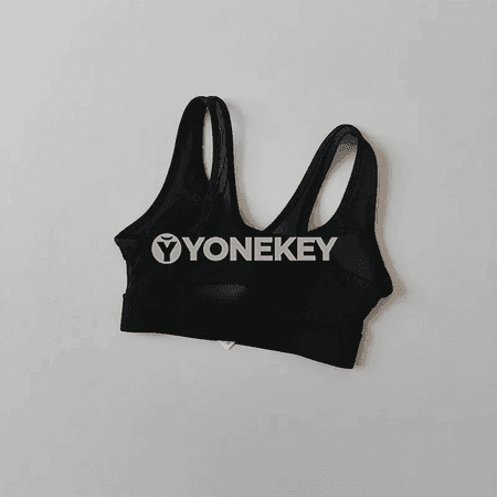 Zenanlar üçin öňi fermuarly sport bra, fitnes we ýoga üçin
