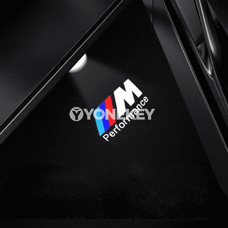 BMW üçin 2 sany LED gapy proýektor çyra, M logo bezegi