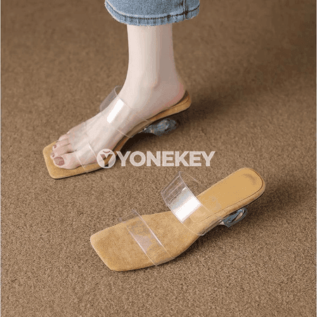 Açyk burunly ýokary ökjeli moda sandallary – tomus üçin