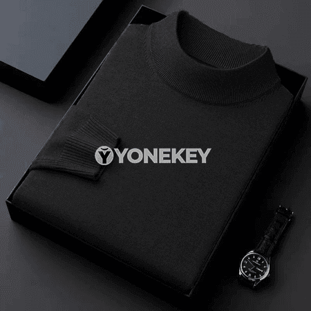 Erkekler üçin güýz-gyş ýokary boýun switer, ýyly we gündelik stil