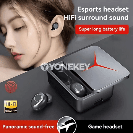 Simsiz Bluetooth sport nauşnigi, sensor dolandyryşly, LED ekranly
