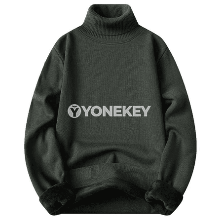Erkekler üçin boýunly ýyly switer, örme klassik model