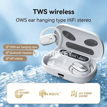 OWS simsiz Bluetooth gulak gaýyş naushnikleri, HD jaňly