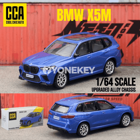 BMW X5M 1:64 metal modeli, kolleksiýa üçin, reňkli