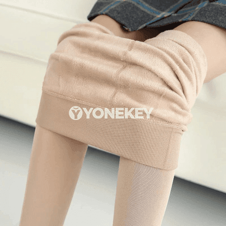 Zenanlar üçin ýyly termal balak, ýokary bel, fleece astarly