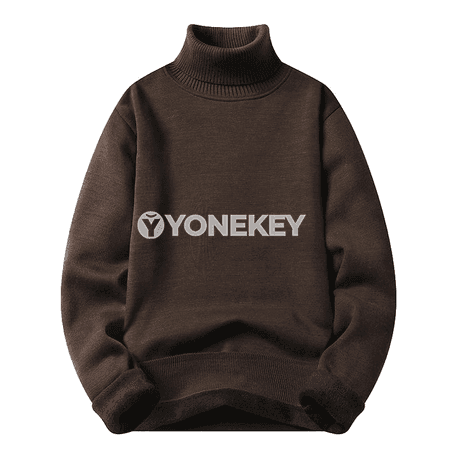 Erkekler üçin boýunly ýyly switer, örme klassik model