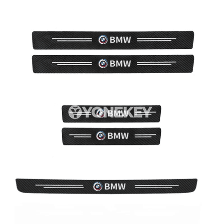 BMW üçin karbon doly sill gorag stikeri, bagaj we threshold listi