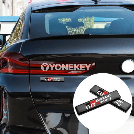Toyota üçin 2/5/10 sany epoksi awto sticker — GR Racing bezegi