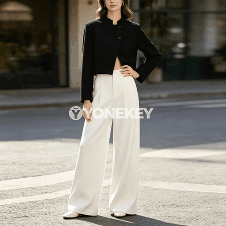 Zenanlar üçin ýönekeý, owadan ofis blazer ýeňil ýeňli model