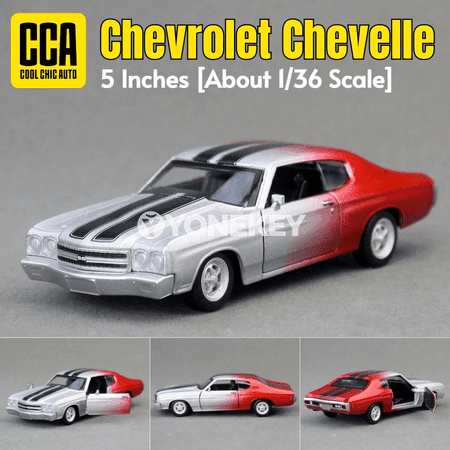 Chevrolet Chevelle 454 Klassik Mini Model Awtoulag, 1:36, Metal