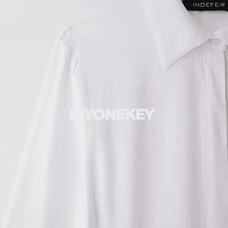 Aýal-gyzlar üçin ak ýeňli, guşakly minimalist maxy köýnek