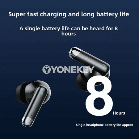 Bluetooth TWS simsiz nauşnikler, sport üçin, suw geçirmeýän, mikrofonly