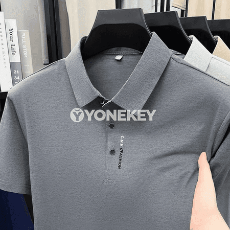 Erkekler üçin ýaz üçin ýeňil gysga ýeňli polo köýnek