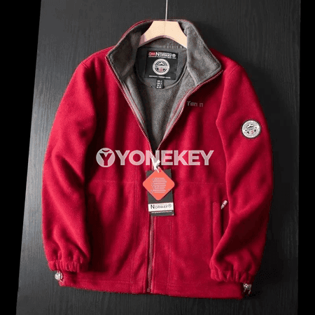Erkekler üçin ýyly fleece penjek, giň kesimli, güýz-gyş görnüşi