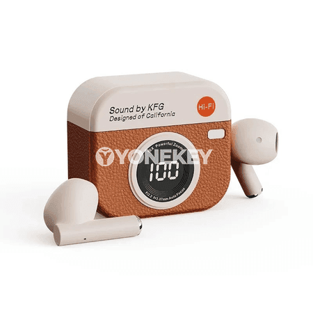 Bluetooth 5.3 simsiz nauşnik, LED ekranly, 24 sagat işleşlik
