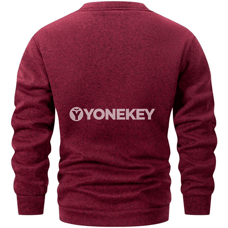 Erkekler üçin ýyly dokalan ýeňil switer, ýokary boýunly, gündelik stil